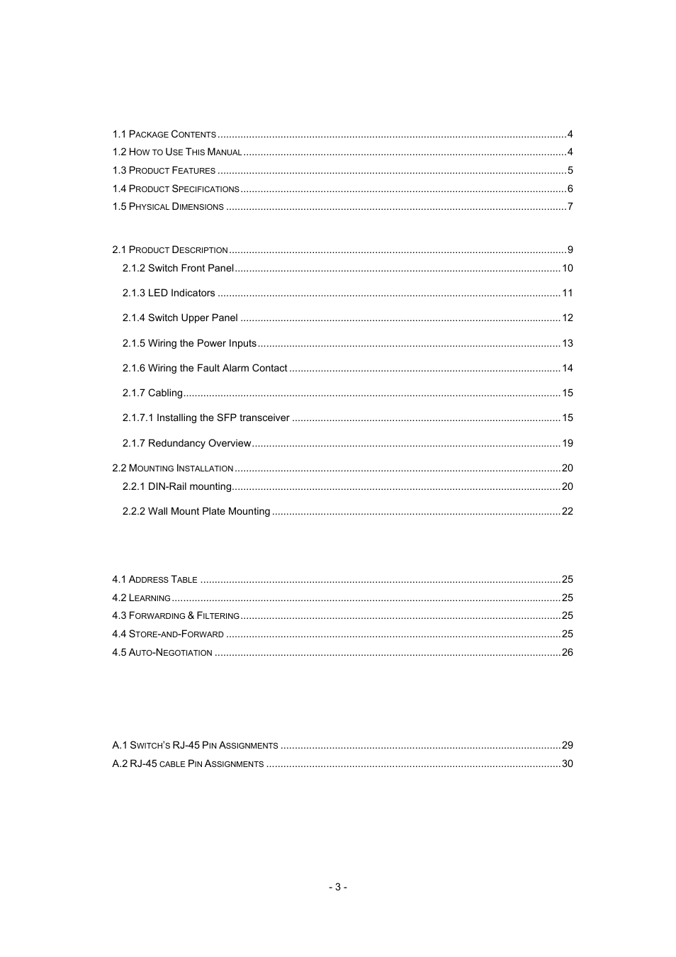 Interlogix MC352-4P-2S User Manual | Page 3 / 31