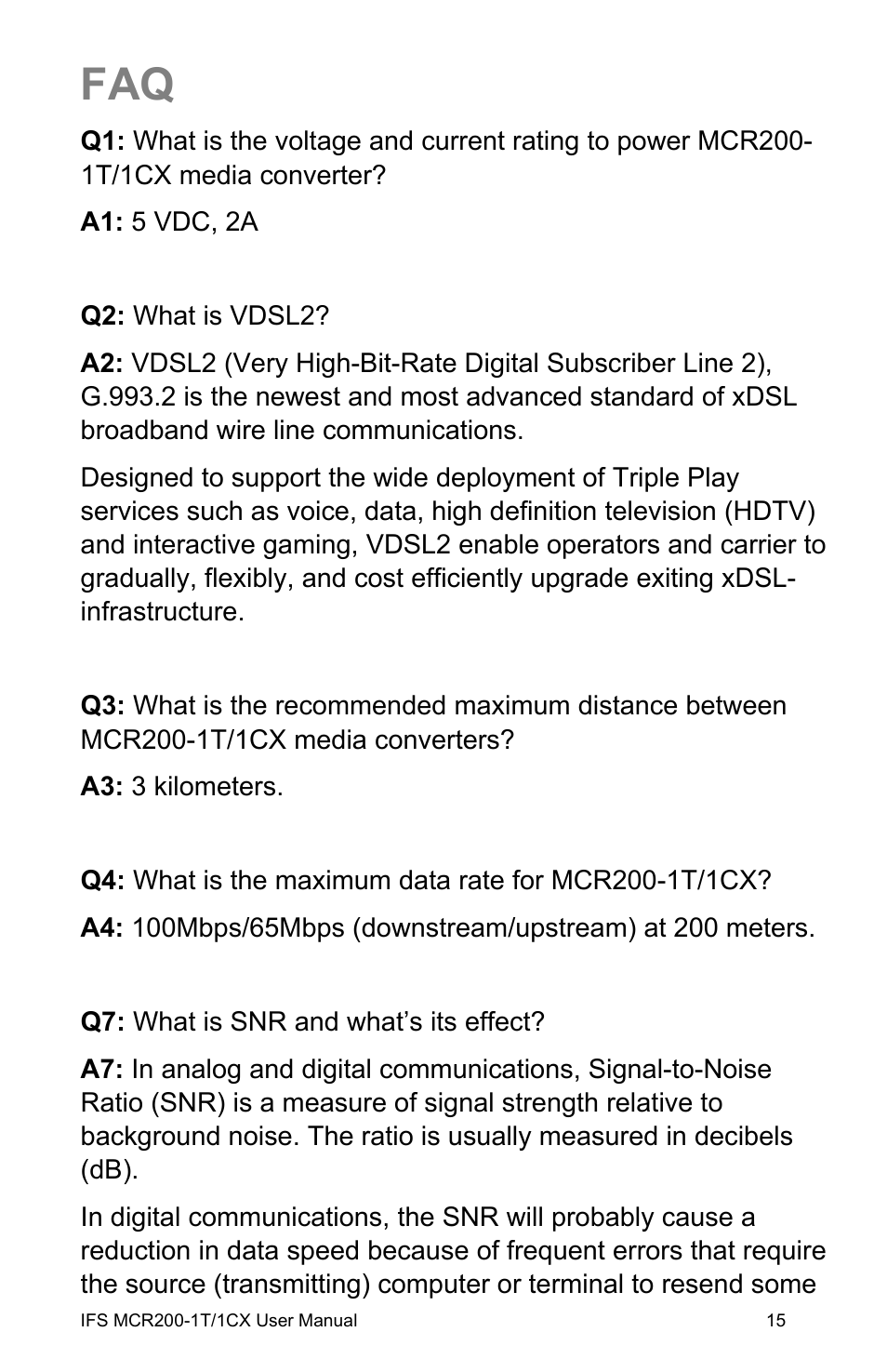 Faq 15 | Interlogix MCR200-1T/1CX User Manual | Page 21 / 25