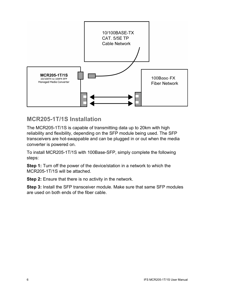 Mcr205-1t/1s installation | Interlogix MCR205-1T/1S User Manual User Manual | Page 12 / 62