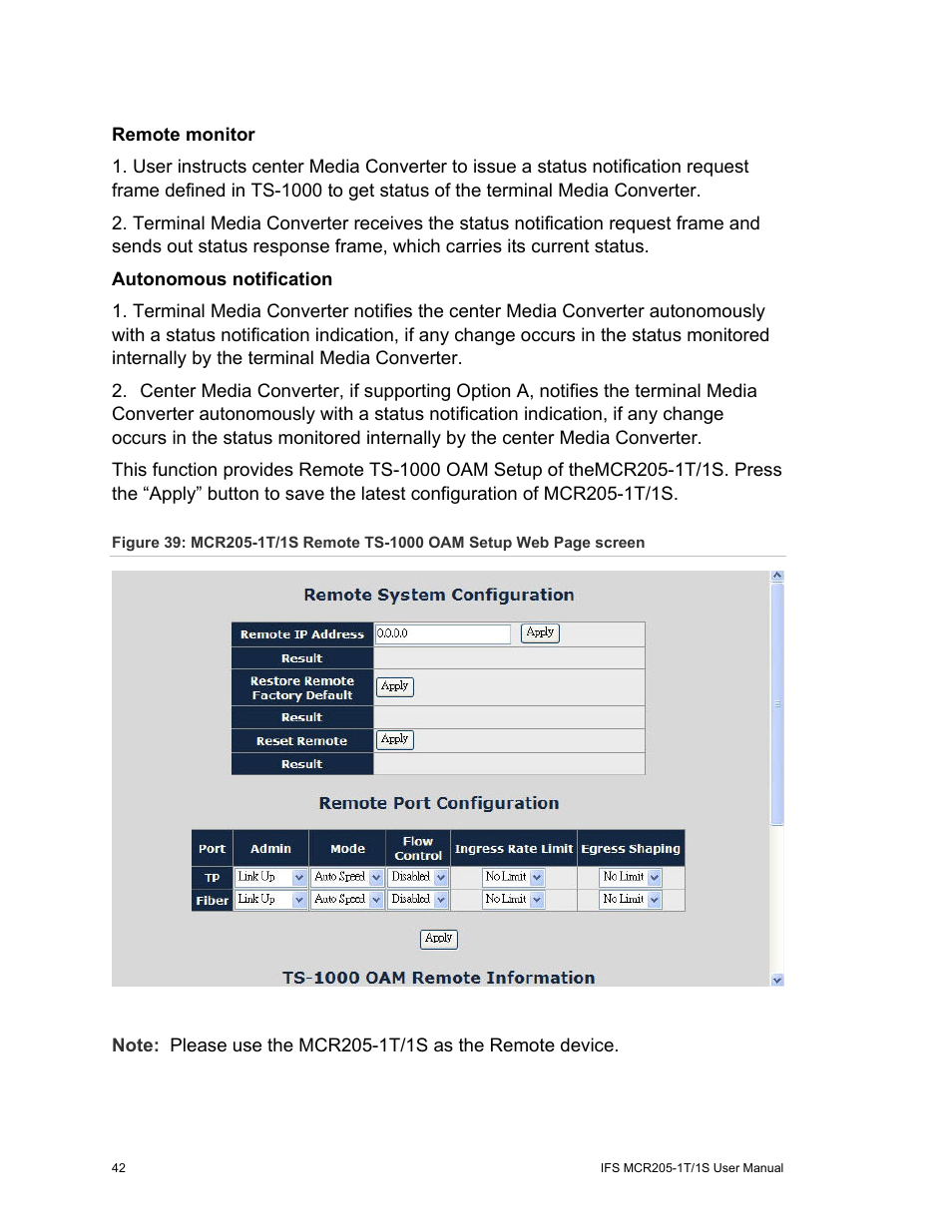Interlogix MCR205-1T/1S User Manual User Manual | Page 48 / 62