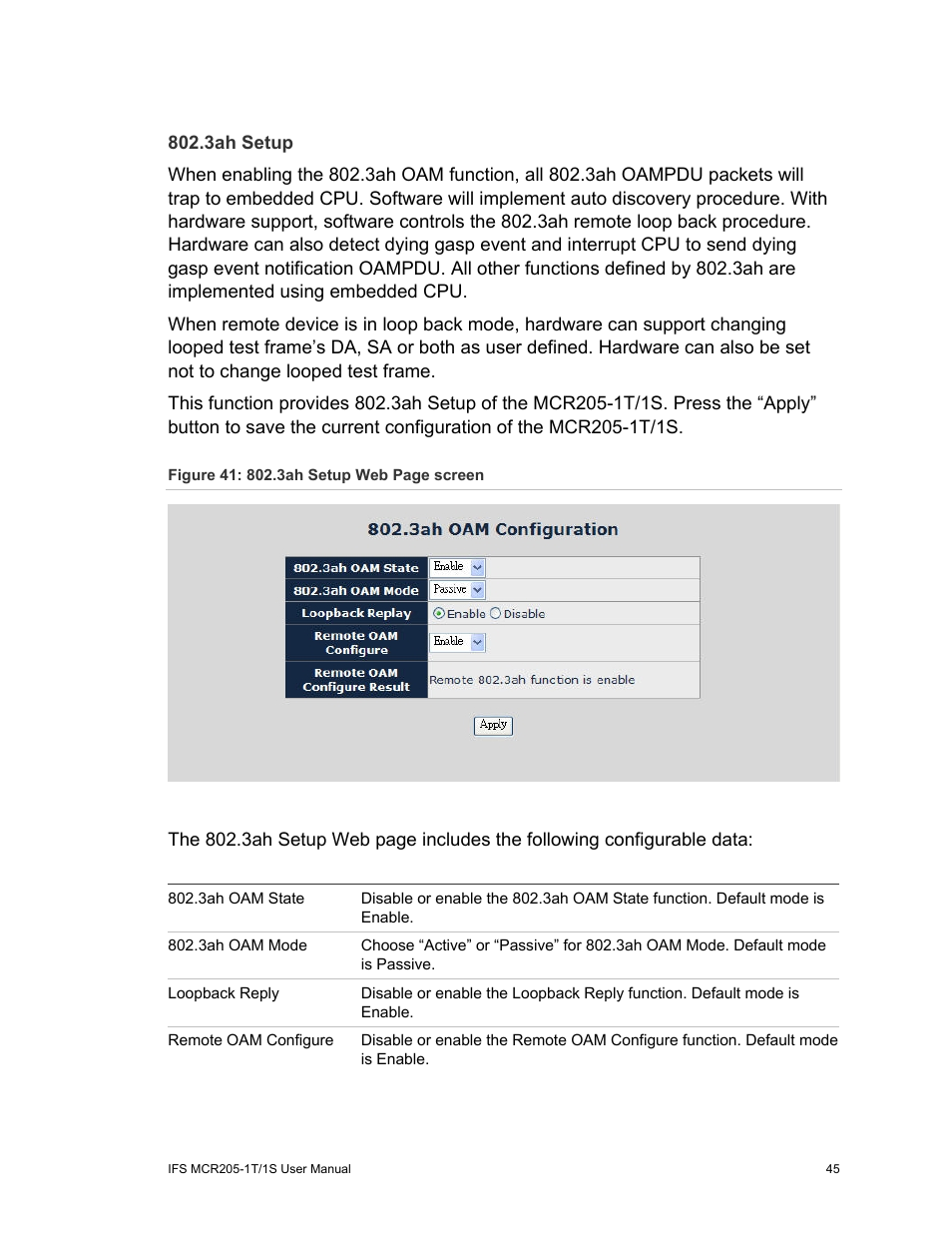 3ah setup | Interlogix MCR205-1T/1S User Manual User Manual | Page 51 / 62