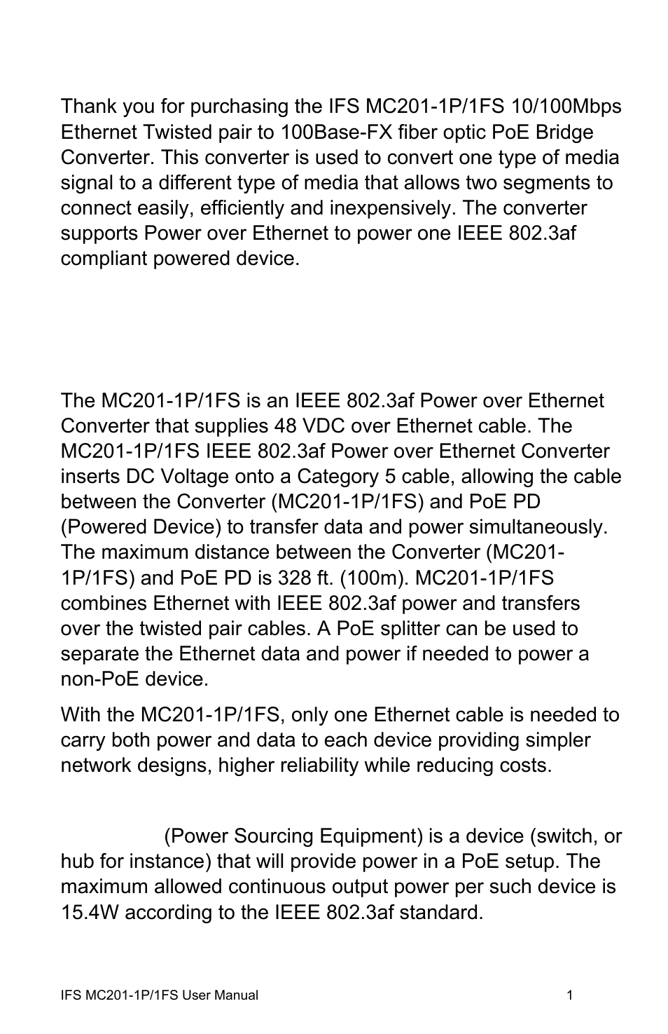 Overview, About the mc201-1p/1fs, About the mc201-1p/1fs 1 | Interlogix MC201-1P/1FS User Manual | Page 7 / 20