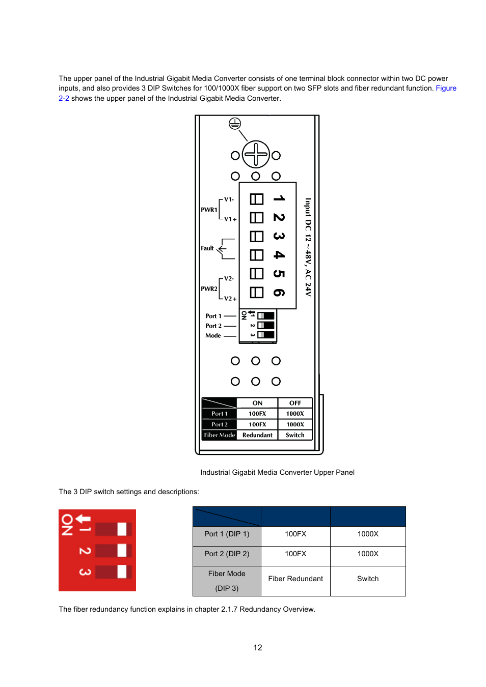 3 converter upper panel | Interlogix MC350-1T-2S User Manual | Page 12 / 29