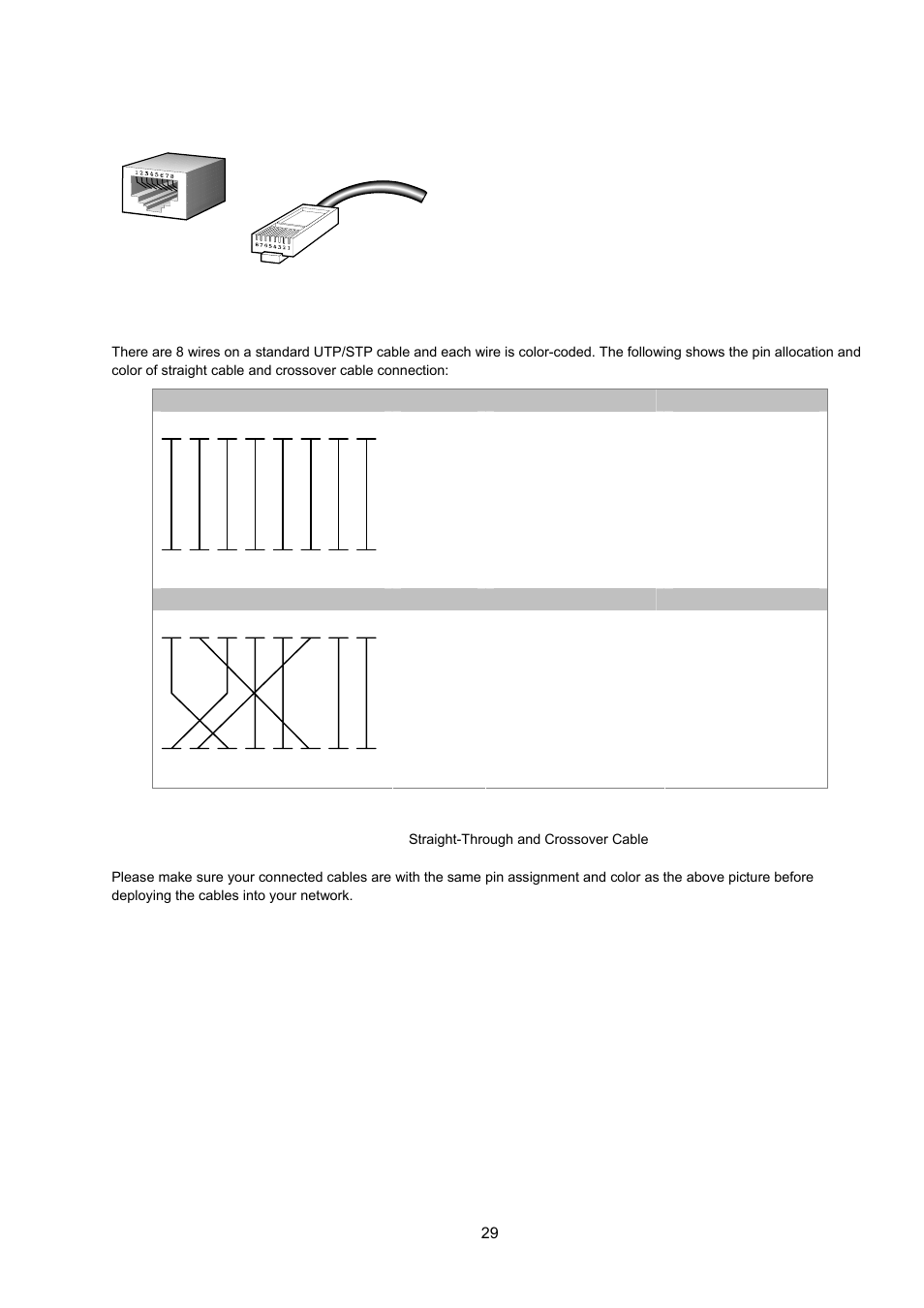A.2 rj-45 cable pin assignments | Interlogix MC350-1T-2S User Manual | Page 29 / 29