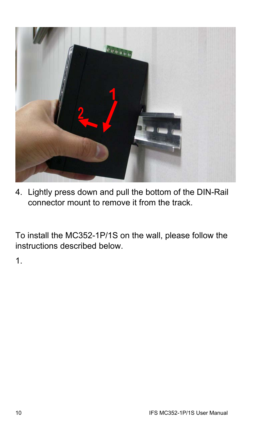 Mounting to a wall | Interlogix MC352-1P/1S User Manual | Page 14 / 29