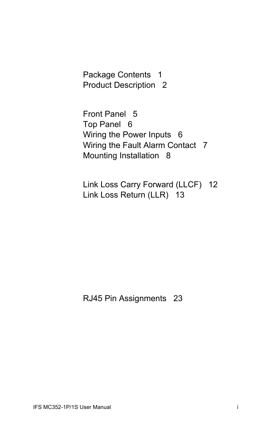 Interlogix MC352-1P/1S User Manual | Page 3 / 29