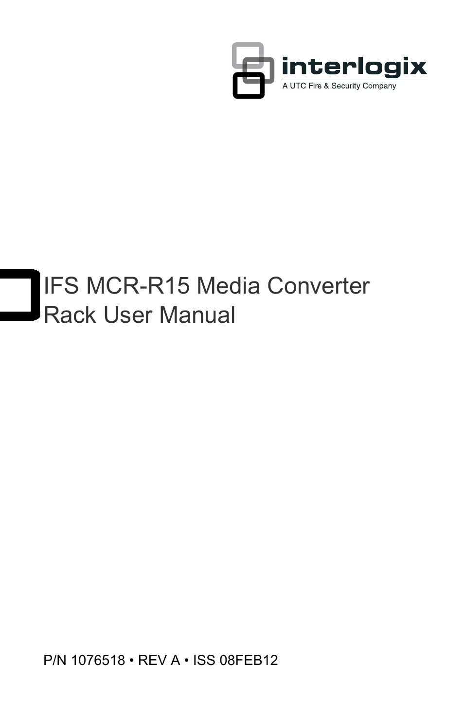 Interlogix MCR-R15 User Manual | 14 pages