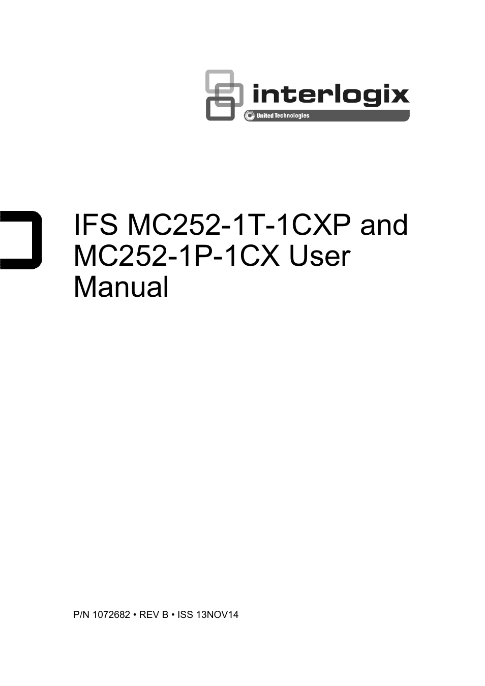 Interlogix MC252-1P-1CX User Manual | 21 pages