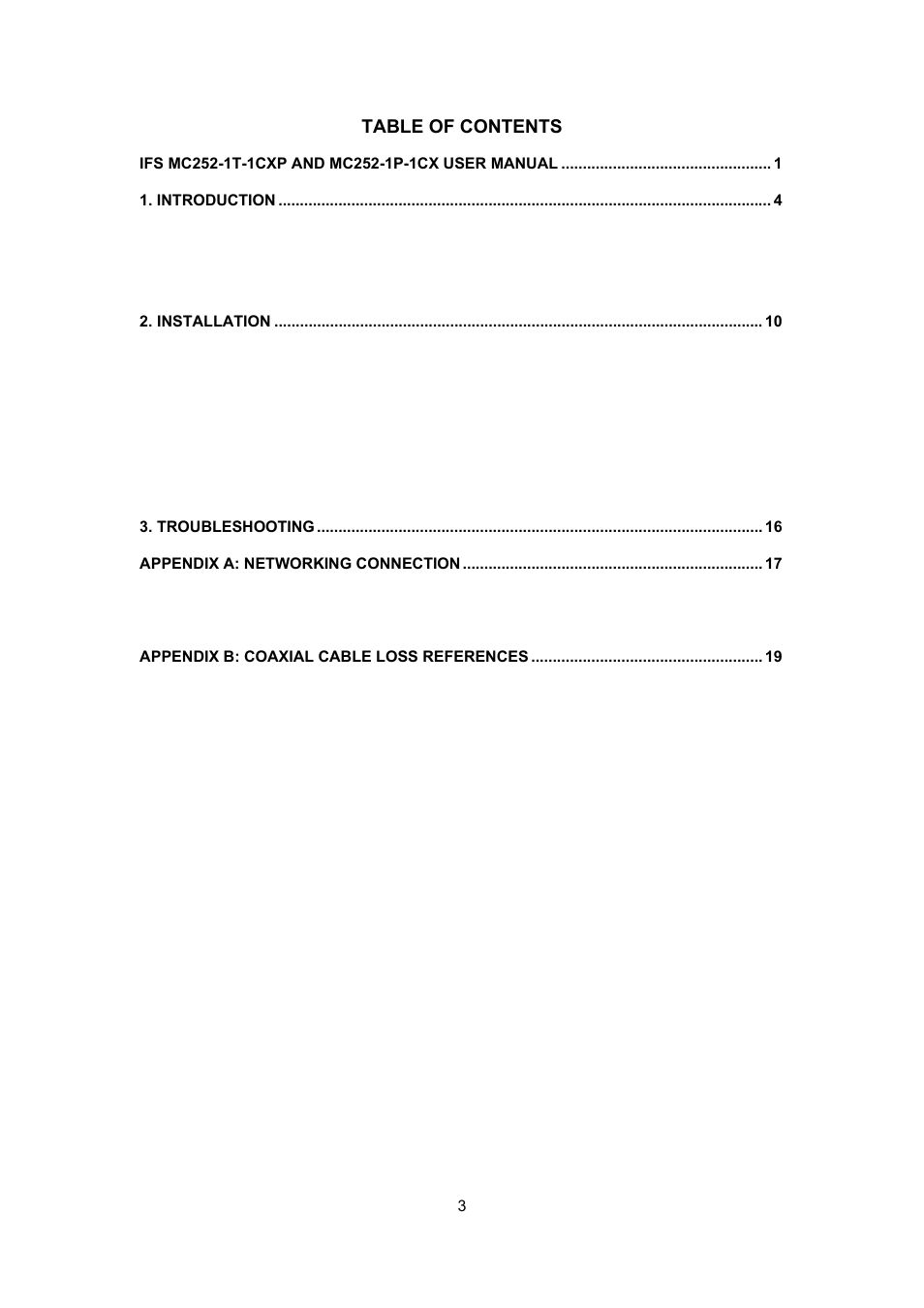 Interlogix MC252-1P-1CX User Manual | Page 3 / 21