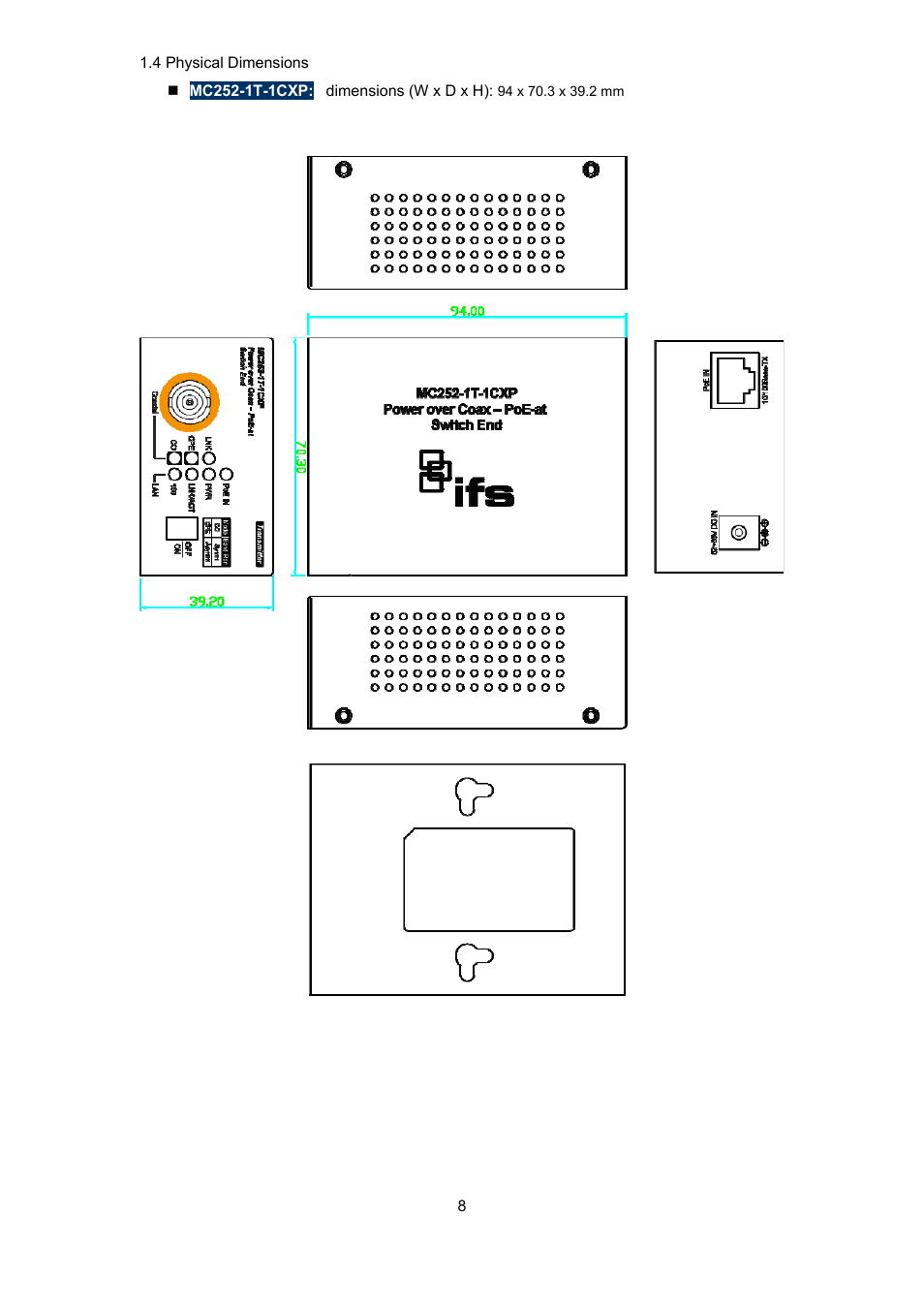 Interlogix MC252-1P-1CX User Manual | Page 8 / 21