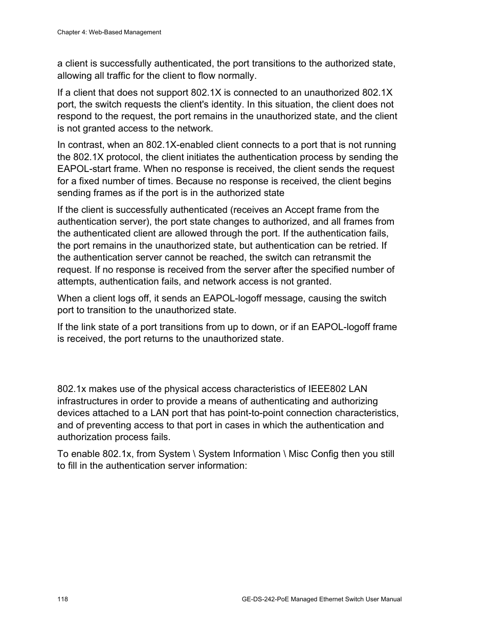 System configuration | Interlogix GE-DS-242-PoE User Manual | Page 122 / 218
