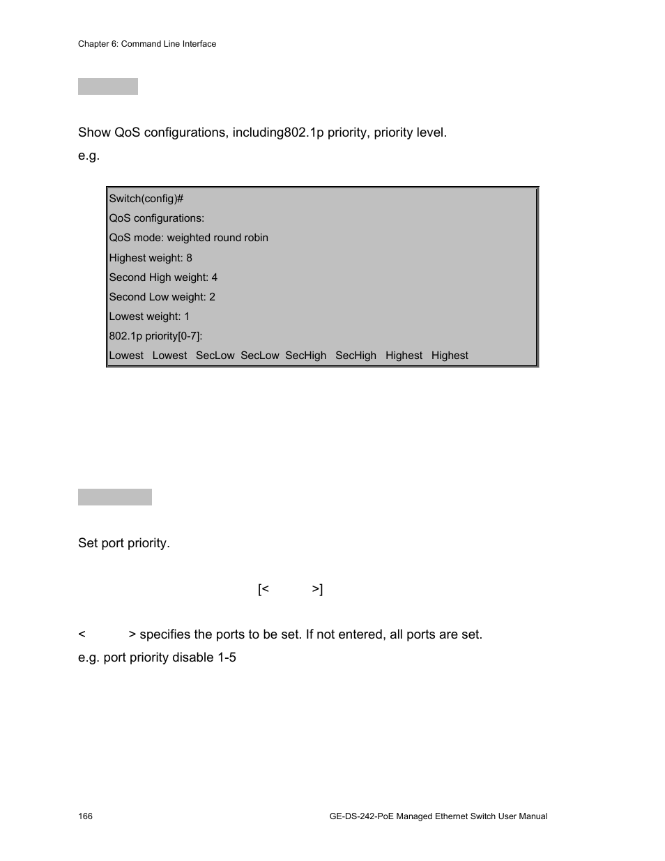 Per port priority | Interlogix GE-DS-242-PoE User Manual | Page 170 / 218