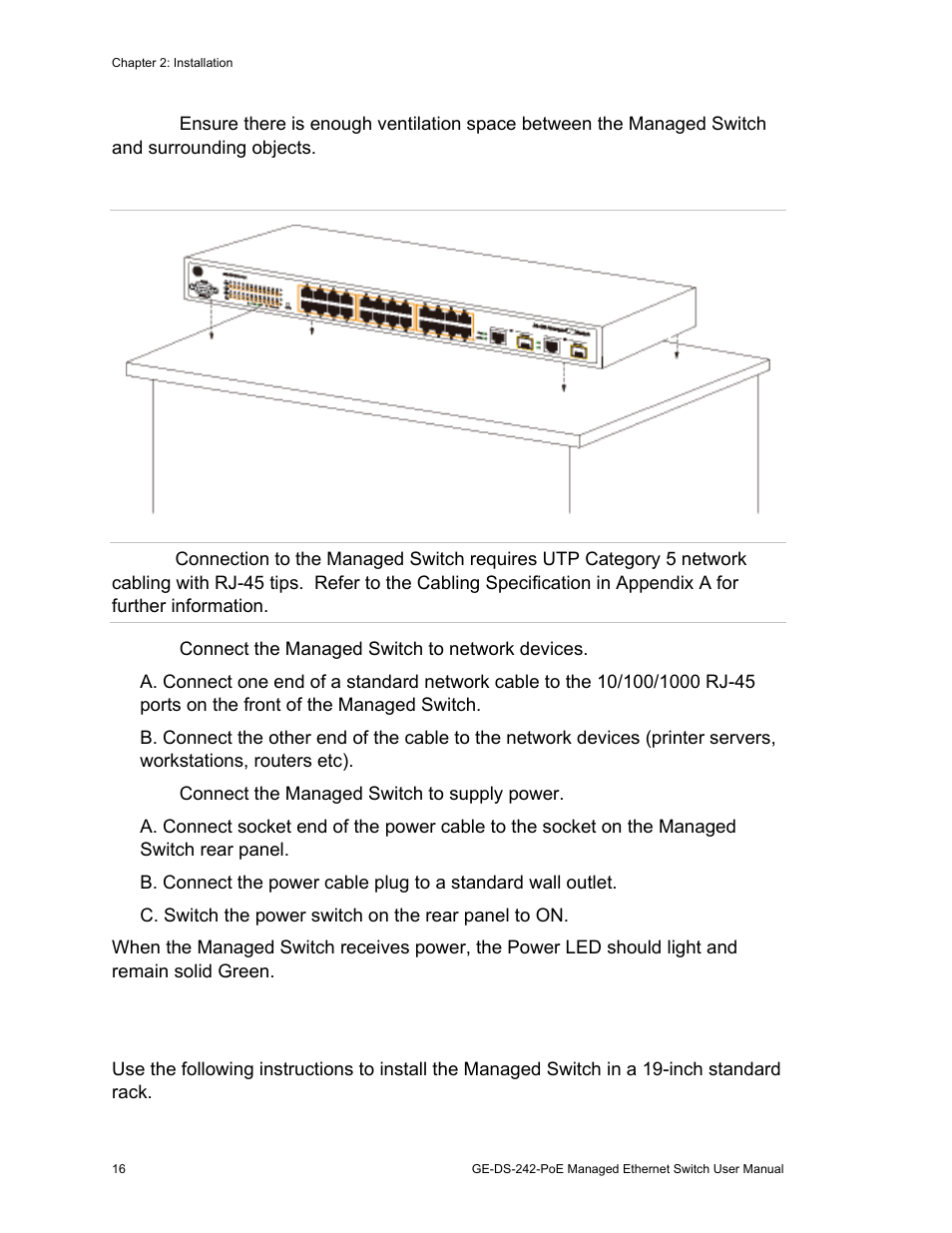 Rack-mount installation | Interlogix GE-DS-242-PoE User Manual | Page 20 / 218
