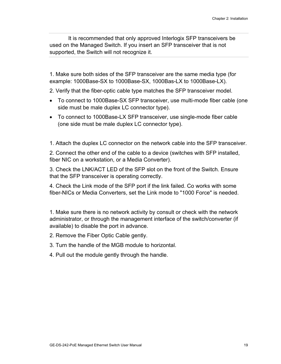 Interlogix GE-DS-242-PoE User Manual | Page 23 / 218