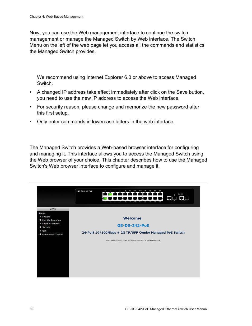 Main web page | Interlogix GE-DS-242-PoE User Manual | Page 36 / 218