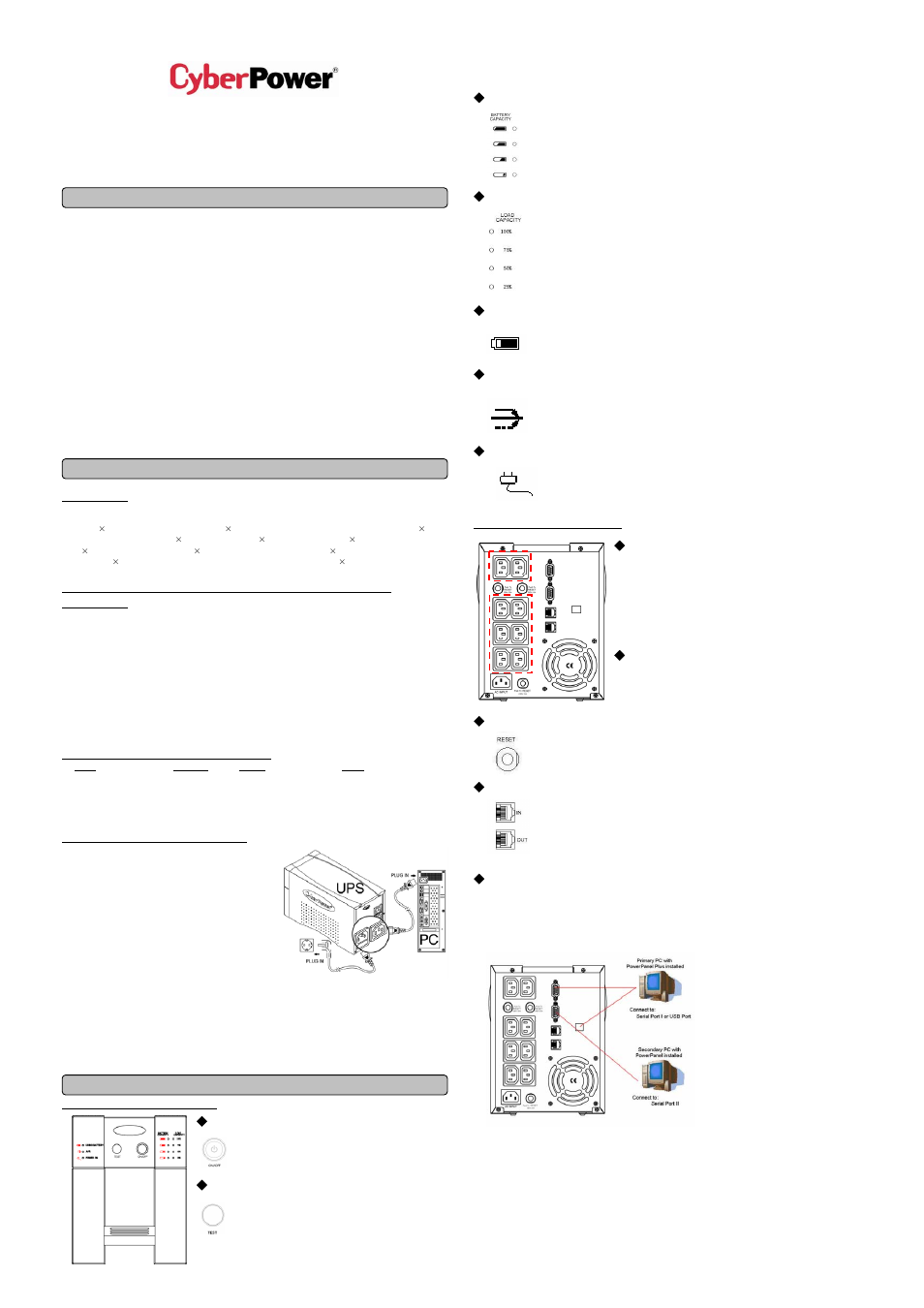 CyberPower Systems Professional Tower UPS PP1500E User Manual | 2 pages