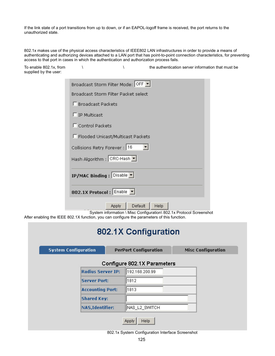 System configuration | Interlogix NS2503-24P/2C User Manual User Manual | Page 125 / 197