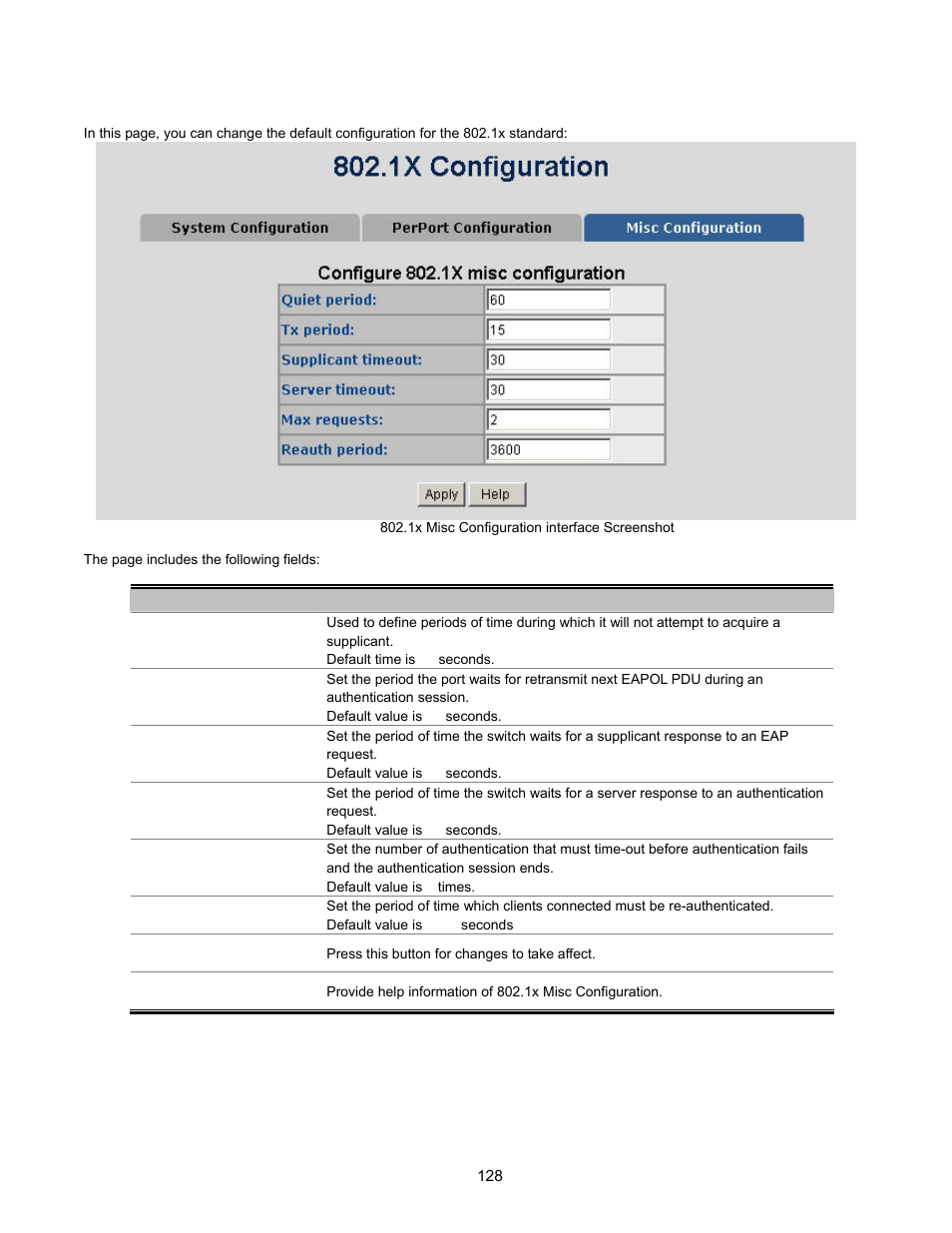 Misc configuration | Interlogix NS2503-24P/2C User Manual User Manual | Page 128 / 197