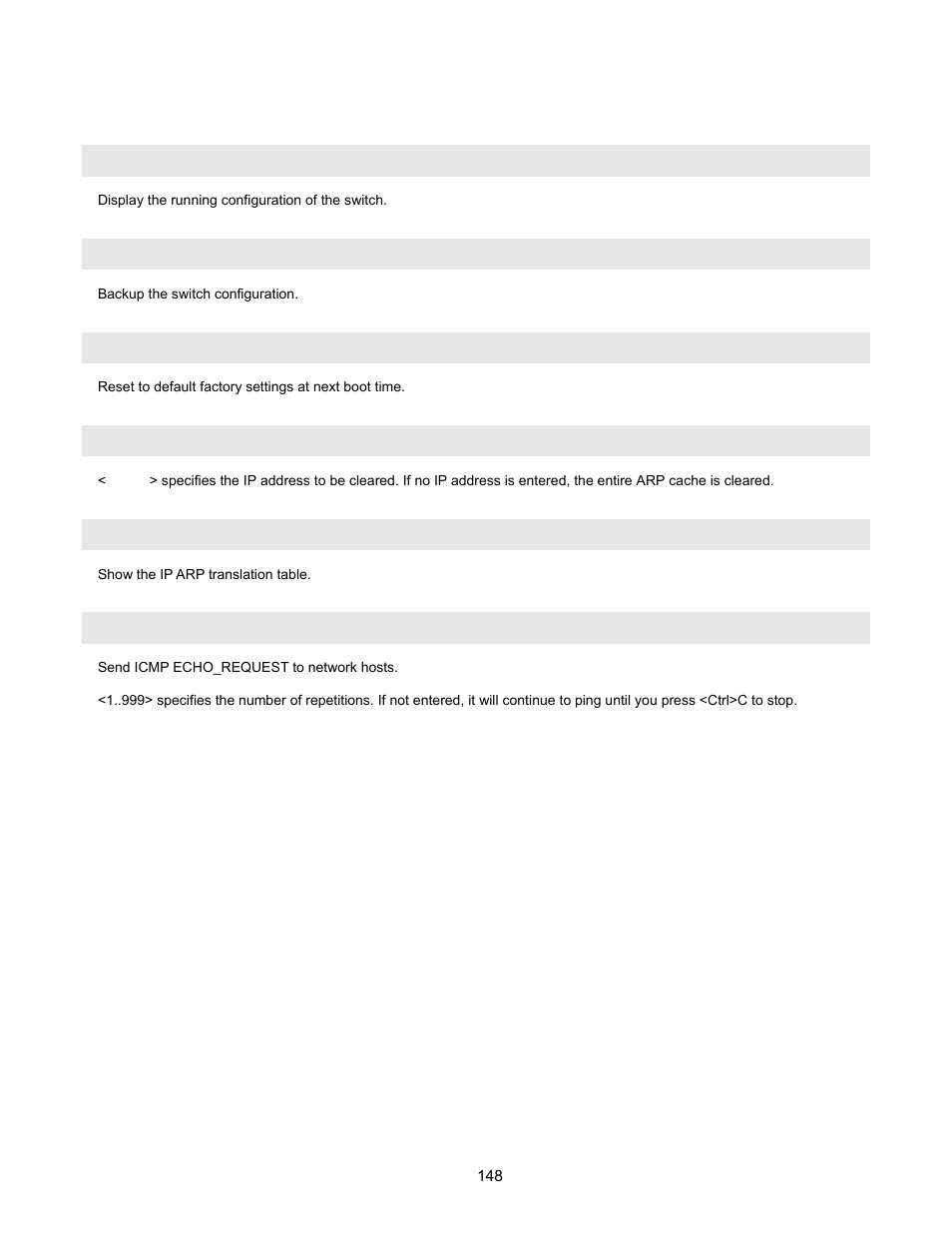 System commands | Interlogix NS2503-24P/2C User Manual User Manual | Page 148 / 197