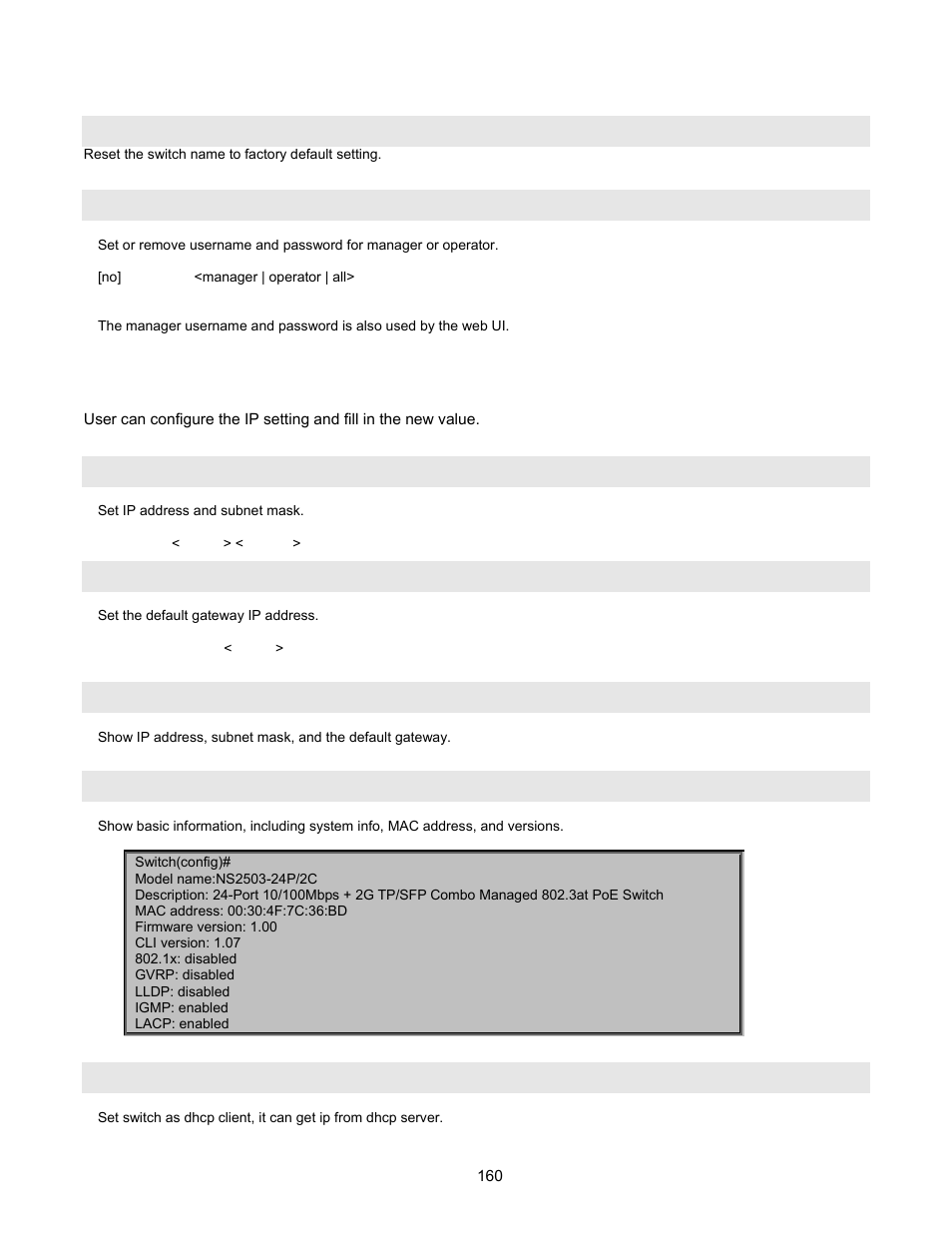 Ip configuration | Interlogix NS2503-24P/2C User Manual User Manual | Page 160 / 197