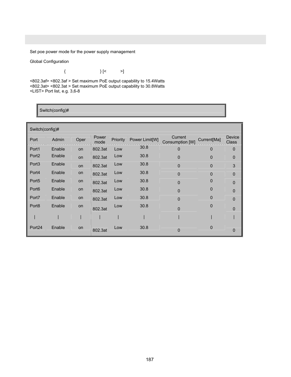 Poe power-mode | Interlogix NS2503-24P/2C User Manual User Manual | Page 187 / 197