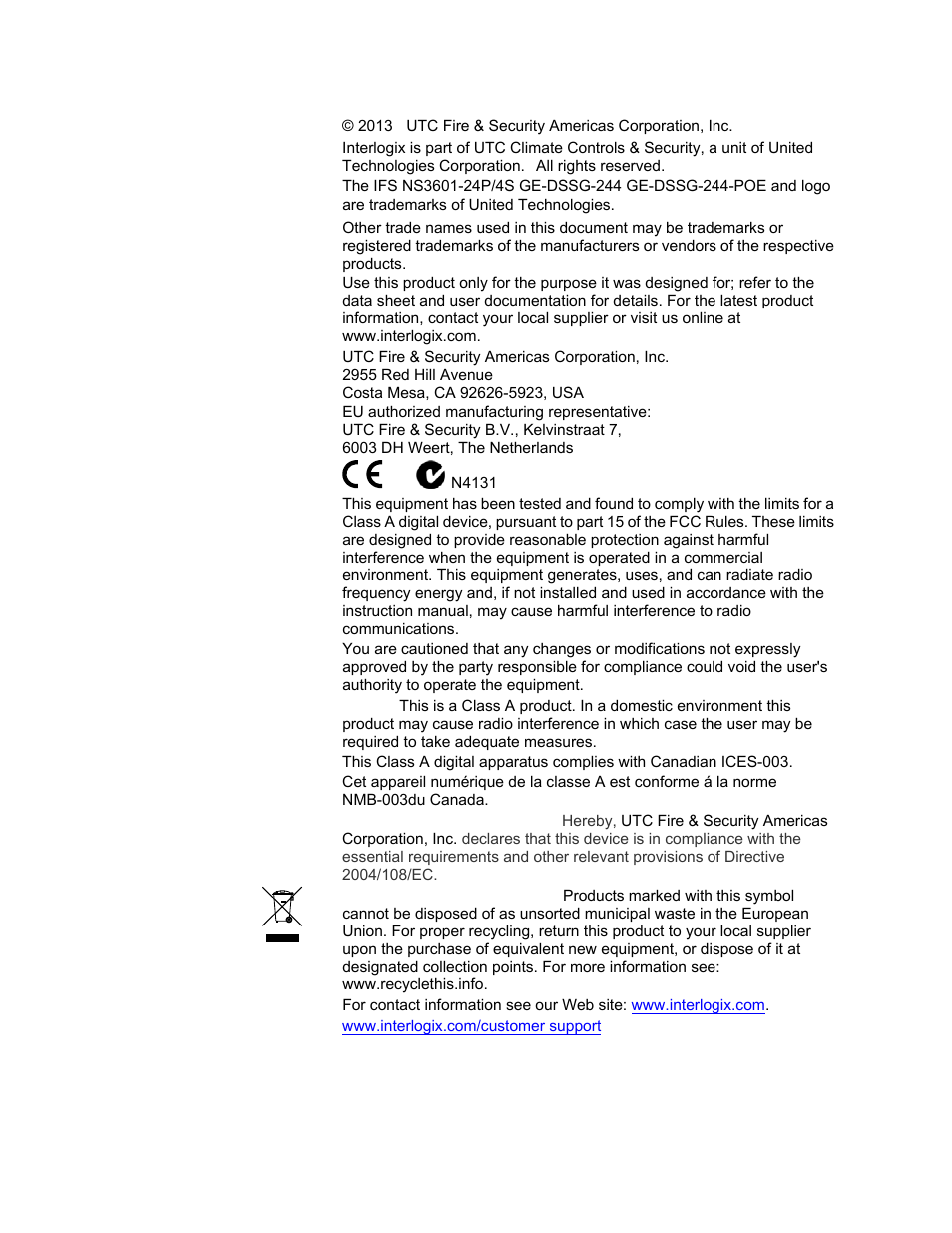 Interlogix NS2503-24P/2C User Manual User Manual | Page 2 / 197