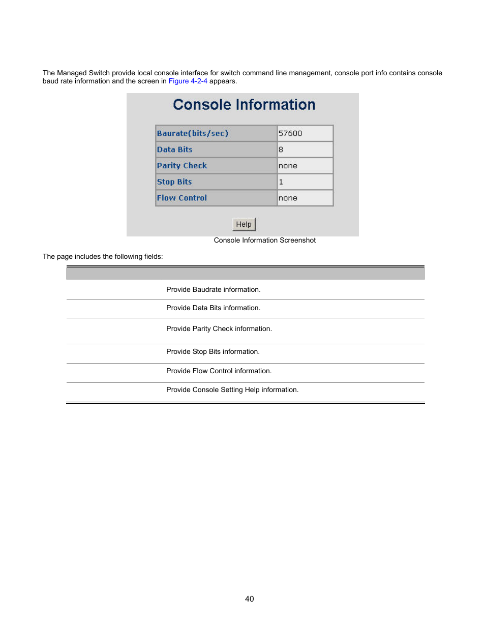 Console port info | Interlogix NS2503-24P/2C User Manual User Manual | Page 40 / 197