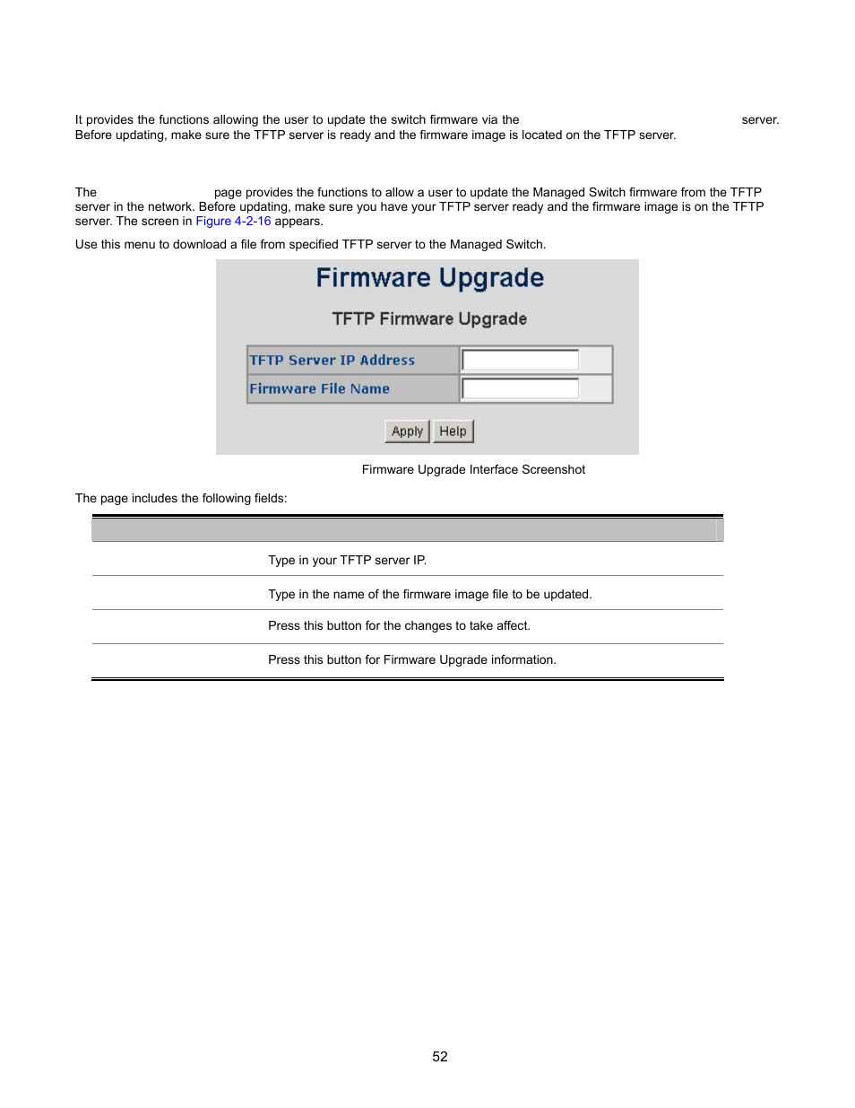 Firmware upgrade, Tftp firmware upgrade | Interlogix NS2503-24P/2C User Manual User Manual | Page 52 / 197