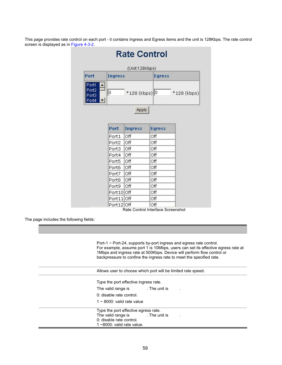 Rate control | Interlogix NS2503-24P/2C User Manual User Manual | Page 59 / 197