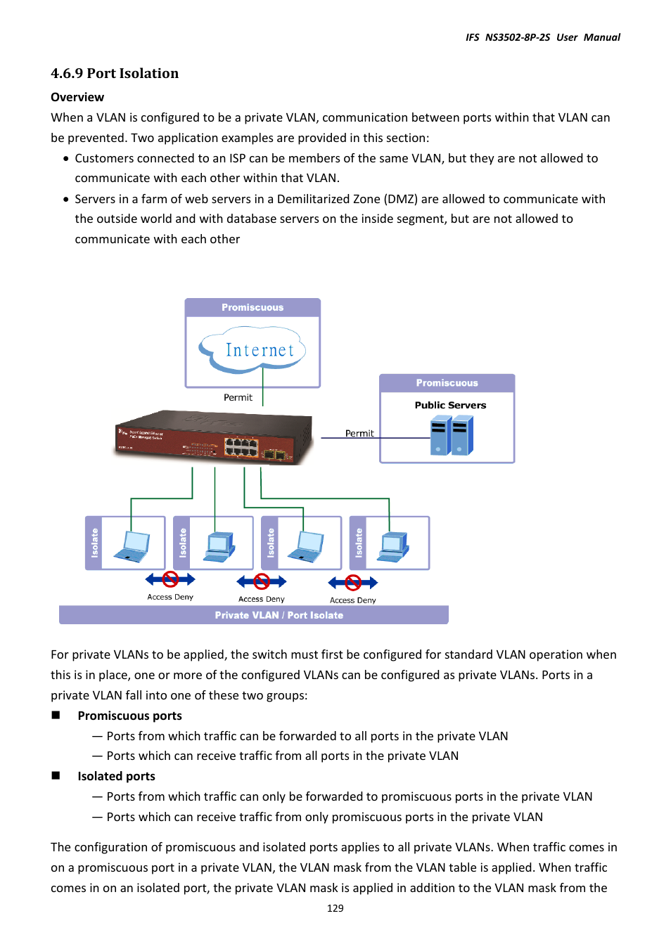 9 port isolation | Interlogix NS3502-8P-2S User Manual User Manual | Page 129 / 568