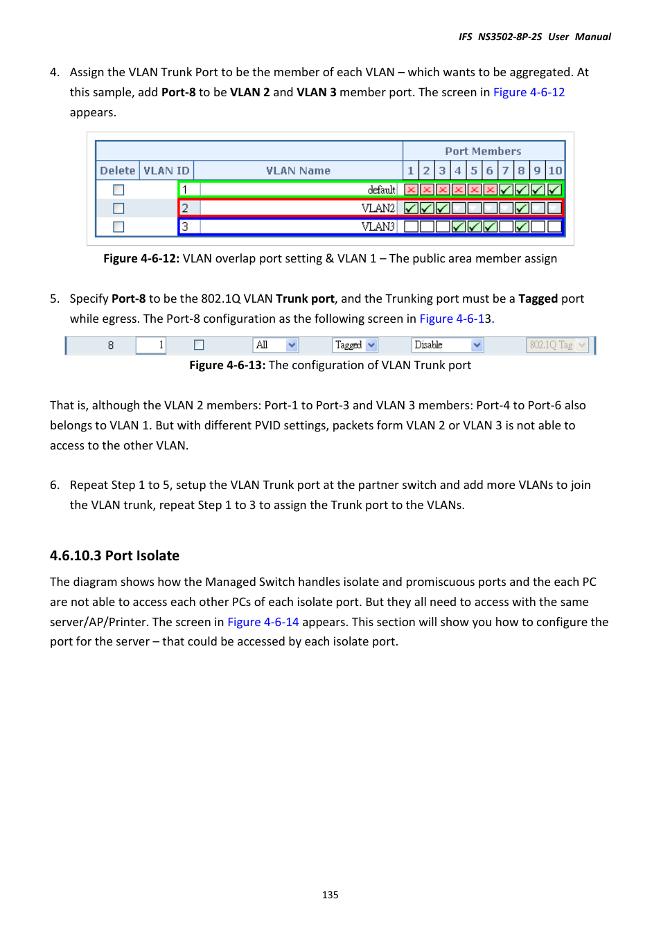 3 port isolate | Interlogix NS3502-8P-2S User Manual User Manual | Page 135 / 568