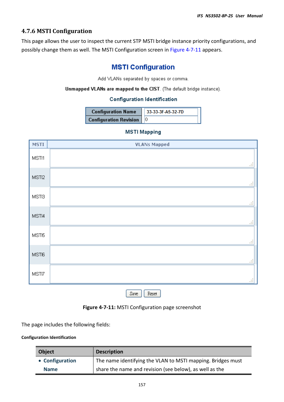 6 msti configuration | Interlogix NS3502-8P-2S User Manual User Manual | Page 157 / 568