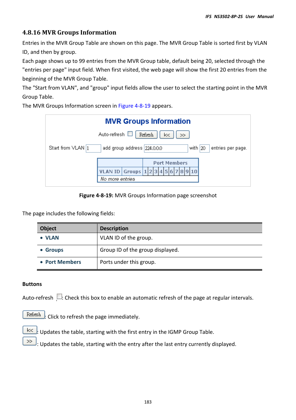 16 mvr groups information | Interlogix NS3502-8P-2S User Manual User Manual | Page 183 / 568