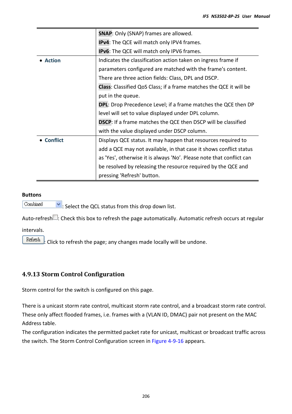 13 storm control configuration | Interlogix NS3502-8P-2S User Manual User Manual | Page 206 / 568