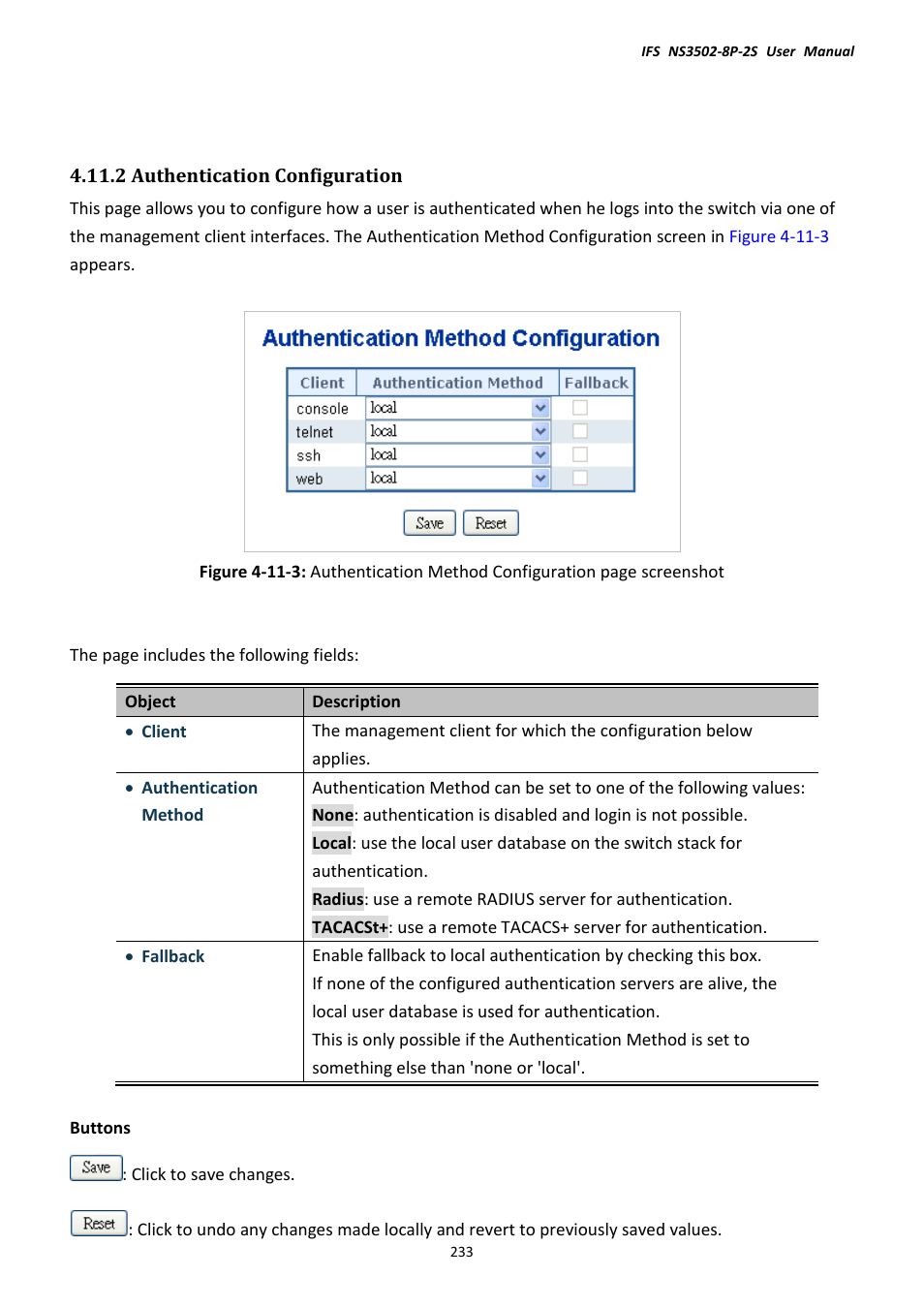 2 authentication configuration | Interlogix NS3502-8P-2S User Manual User Manual | Page 233 / 568