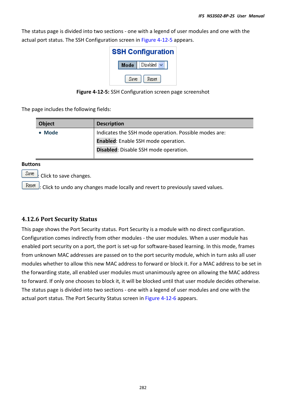 6 port security status | Interlogix NS3502-8P-2S User Manual User Manual | Page 282 / 568