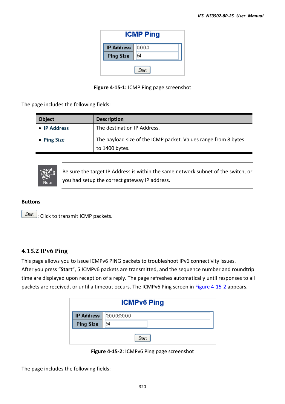 2 ipv6 ping | Interlogix NS3502-8P-2S User Manual User Manual | Page 320 / 568