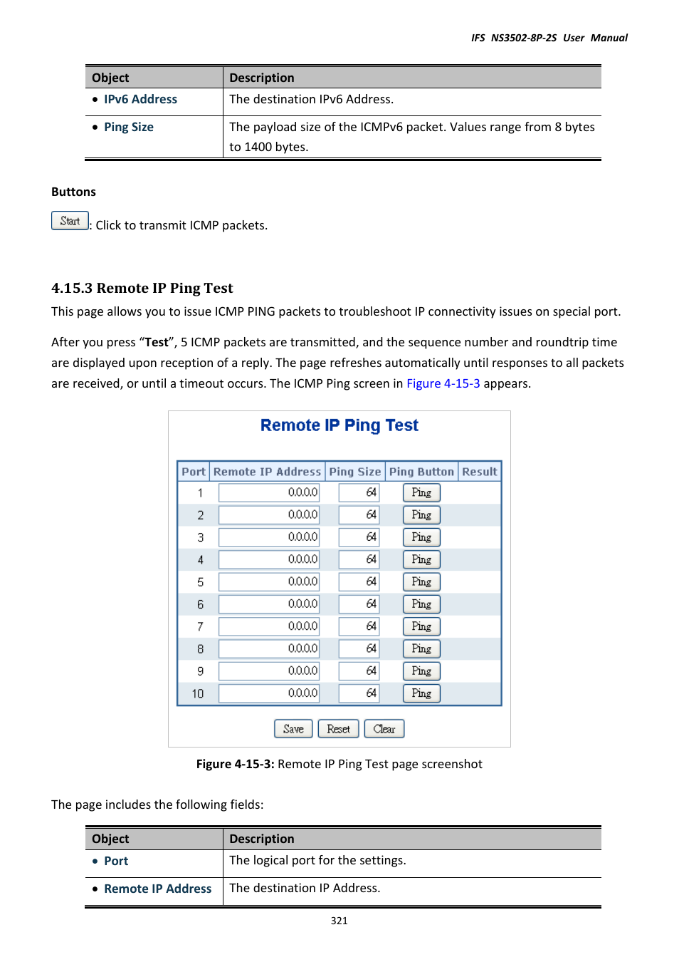 3 remote ip ping test | Interlogix NS3502-8P-2S User Manual User Manual | Page 321 / 568