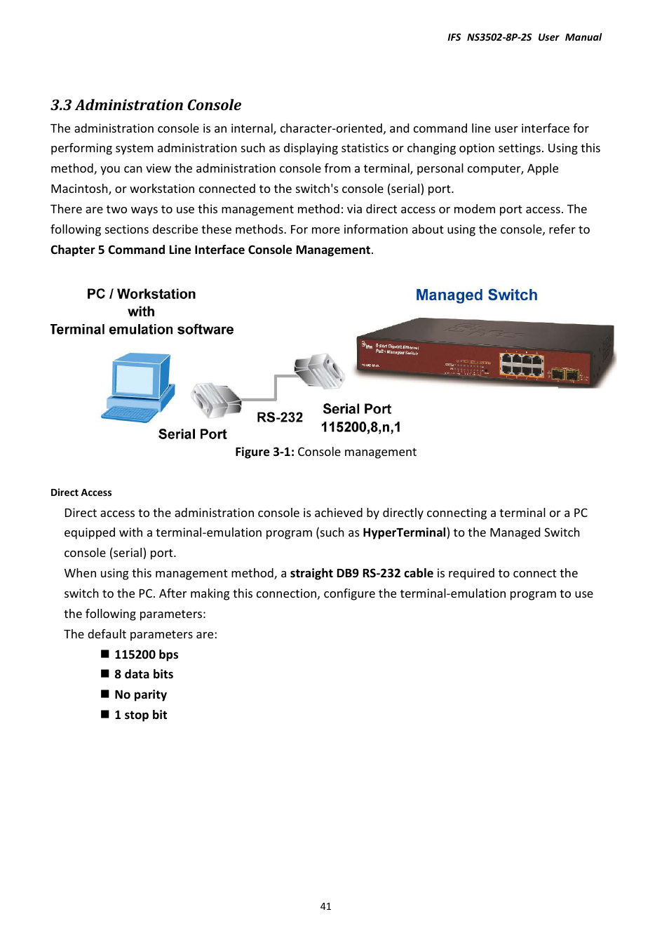 3 administration console | Interlogix NS3502-8P-2S User Manual User Manual | Page 41 / 568