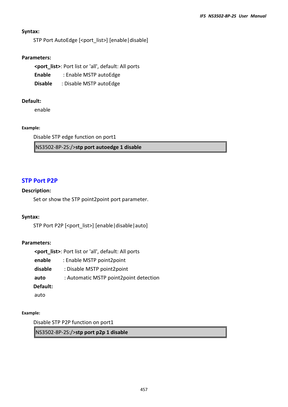 Stp port p2p | Interlogix NS3502-8P-2S User Manual User Manual | Page 457 / 568