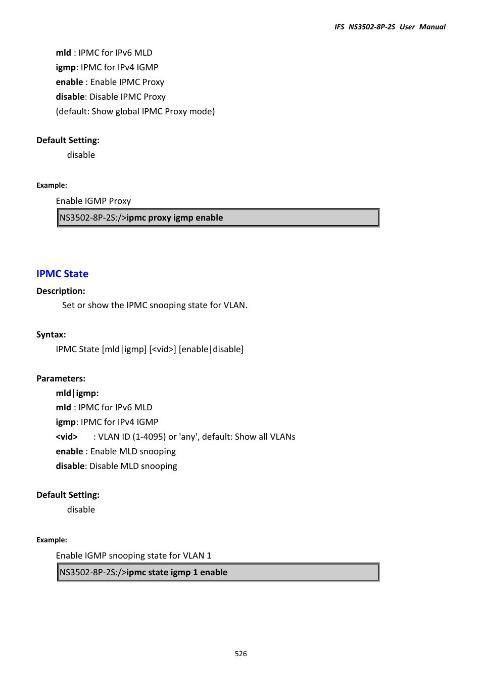 Ipmc state | Interlogix NS3502-8P-2S User Manual User Manual | Page 526 / 568