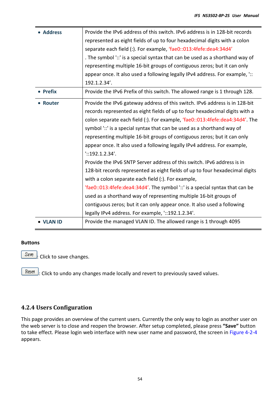 4 users configuration | Interlogix NS3502-8P-2S User Manual User Manual | Page 54 / 568