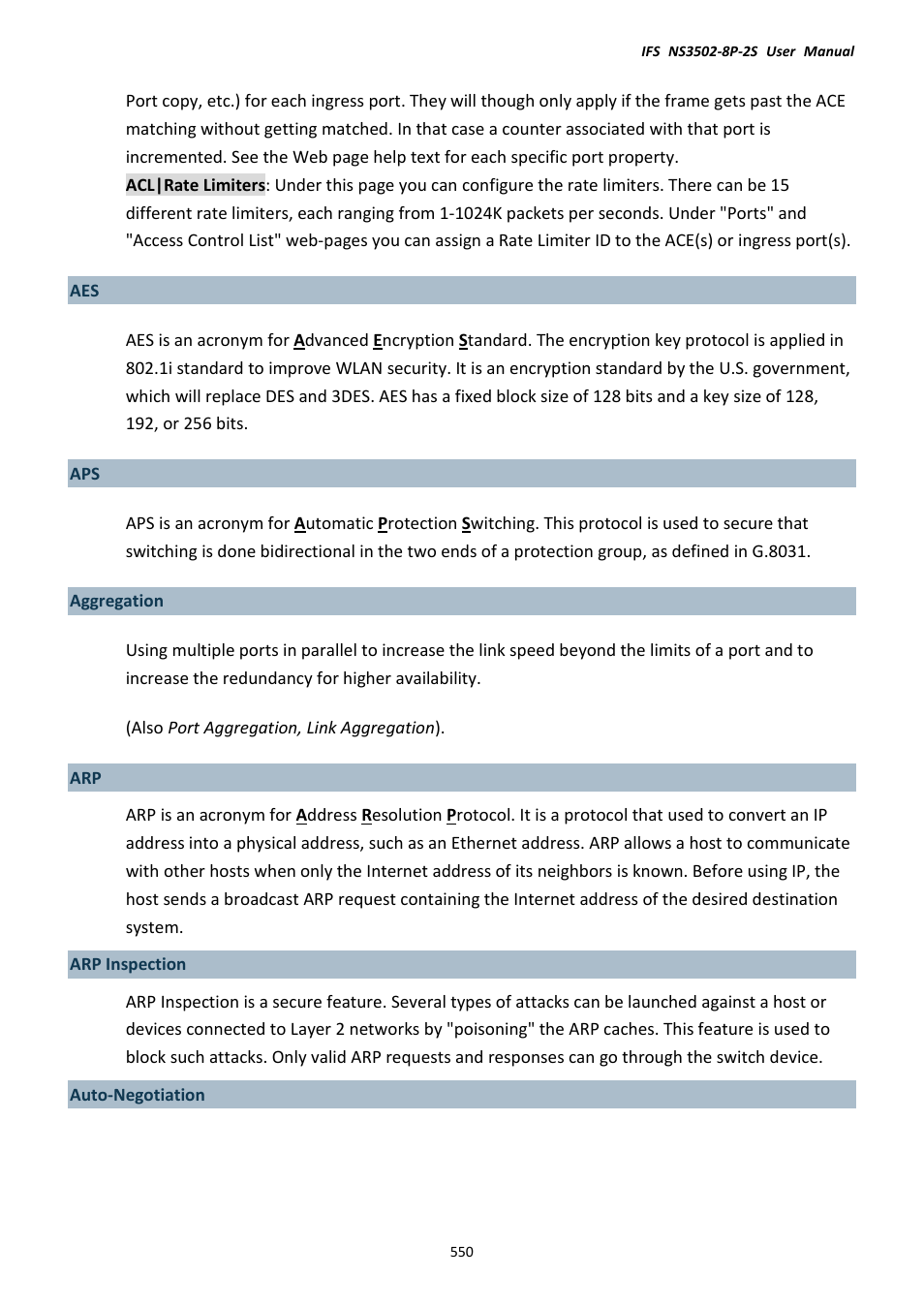 Interlogix NS3502-8P-2S User Manual User Manual | Page 550 / 568