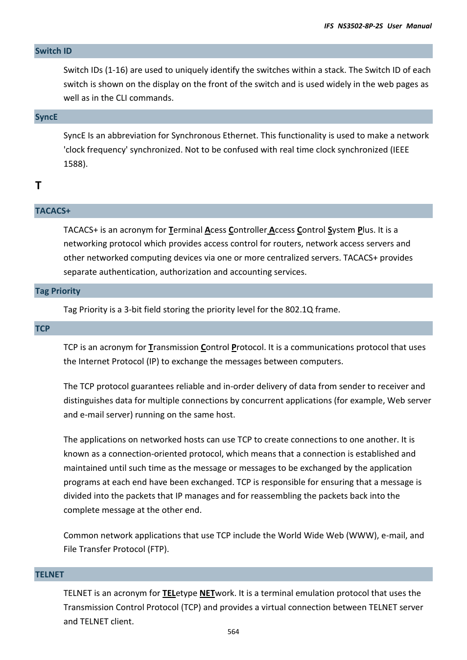 Interlogix NS3502-8P-2S User Manual User Manual | Page 564 / 568