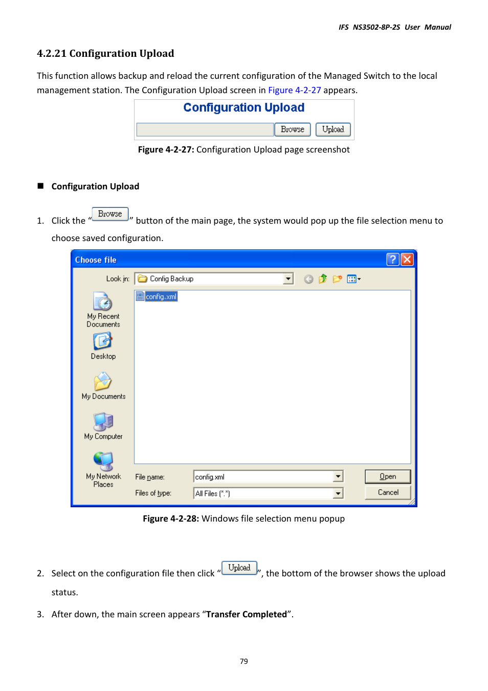 21 configuration upload | Interlogix NS3502-8P-2S User Manual User Manual | Page 79 / 568