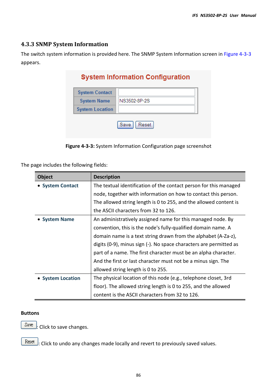 3 snmp system information | Interlogix NS3502-8P-2S User Manual User Manual | Page 86 / 568