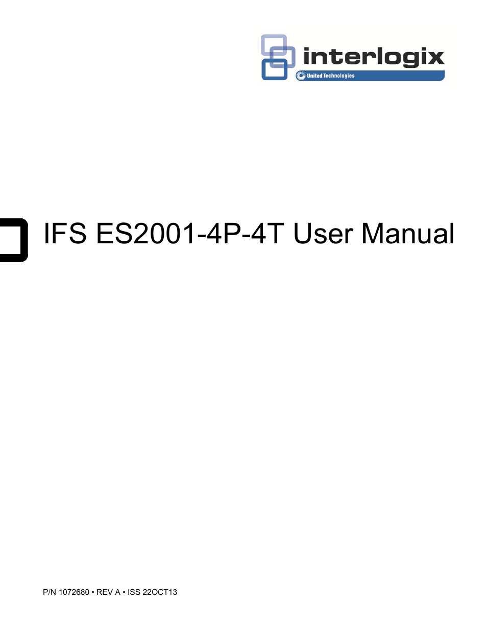 Interlogix ES2001-4P-4T User Manual | 23 pages