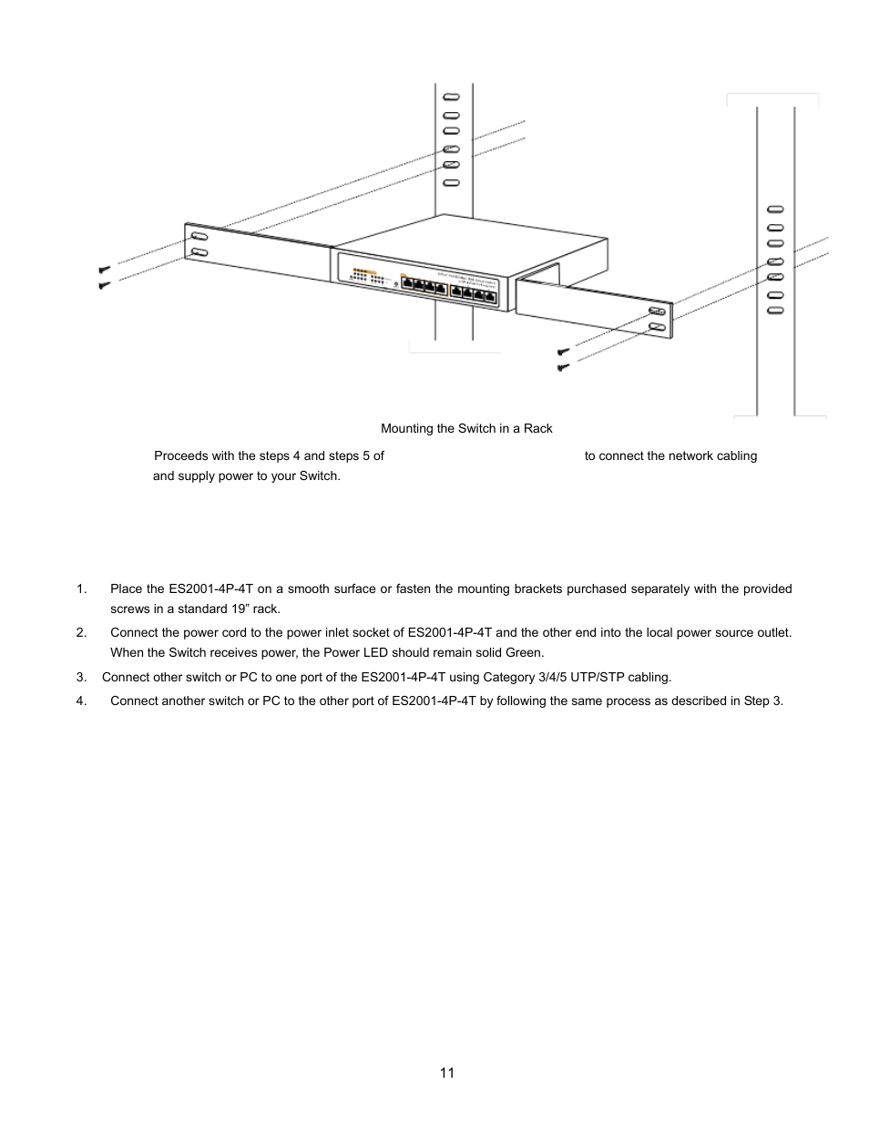 7 product application, 1 connecting end node or switch | Interlogix ES2001-4P-4T User Manual | Page 11 / 23
