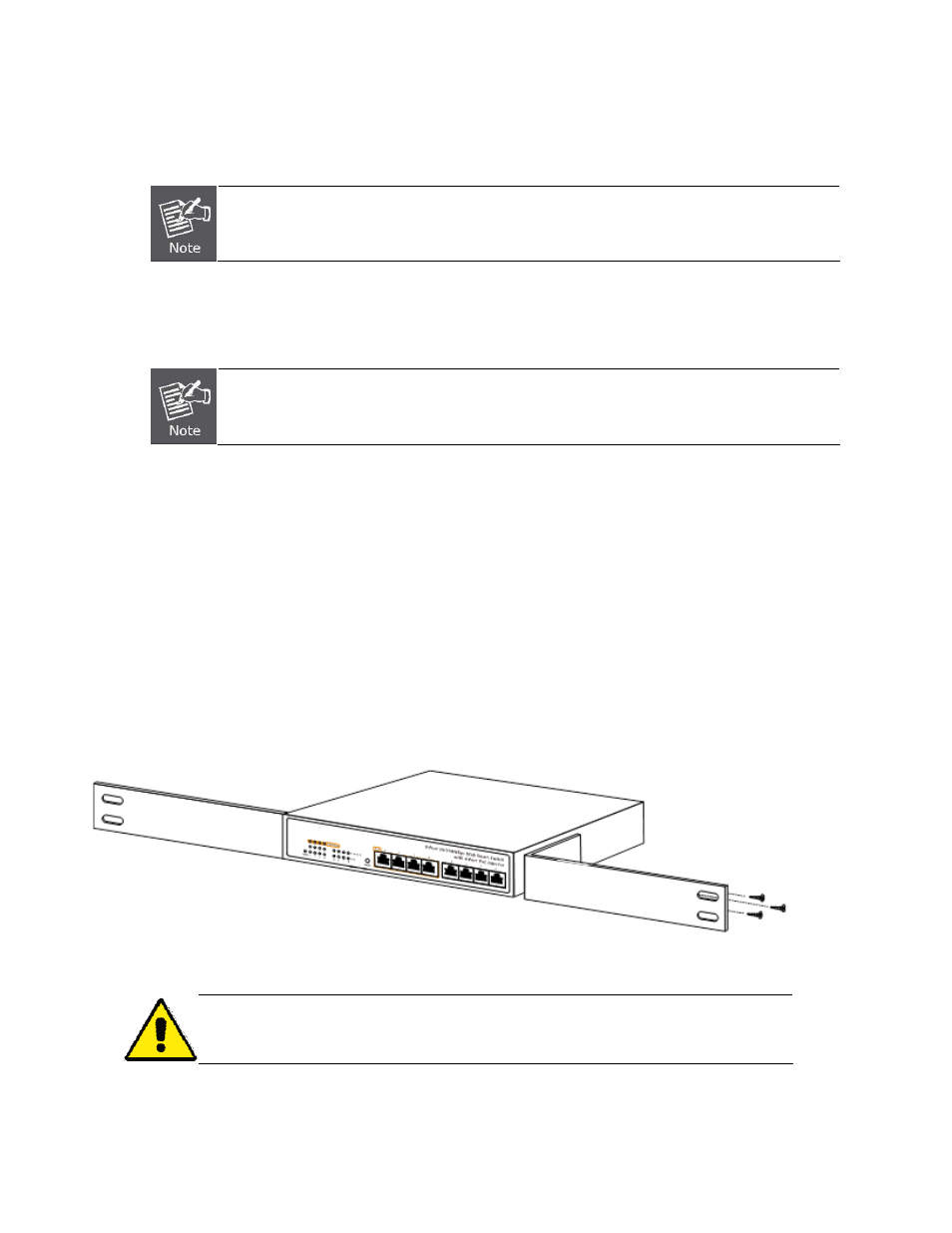 2 rack mounting | Interlogix ES3001-4P-4T User Manual | Page 10 / 20