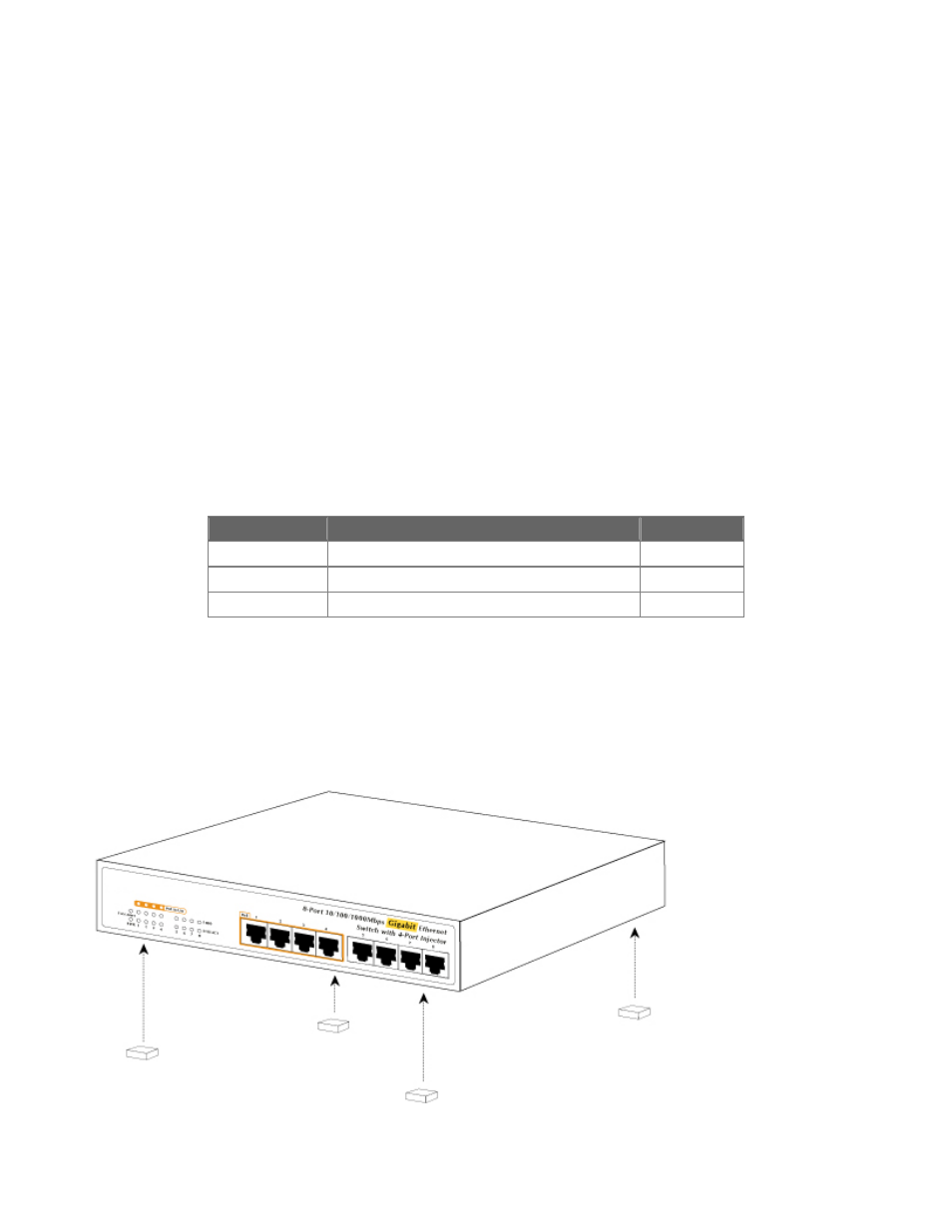 Hardware installation, 1 desktop installation, Before start up | Interlogix ES3001-4P-4T User Manual | Page 9 / 20